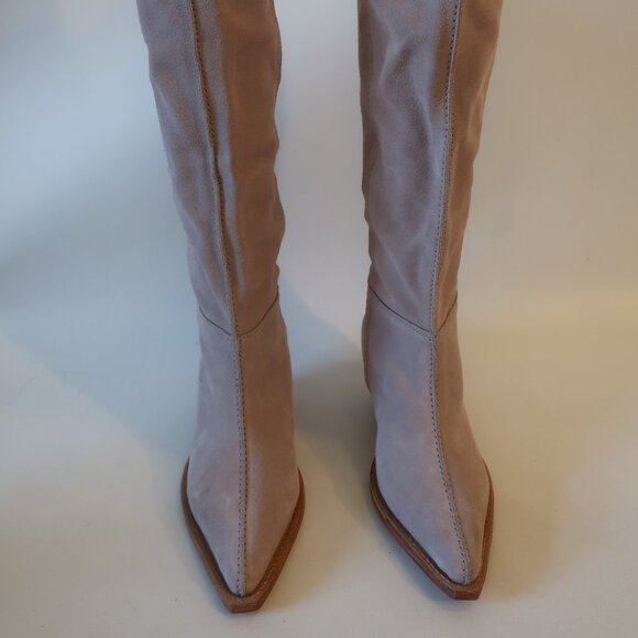 NWOB Womens Free People Beige Suede Western Boots 36 US/6 - Picture 3 of 12